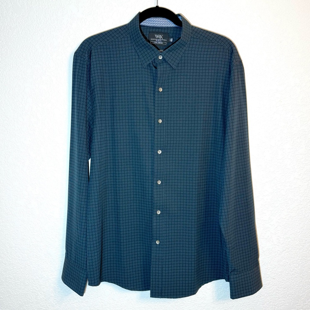 WRK 4 Way Stretch Performance Long Sleeve Dress Shirt